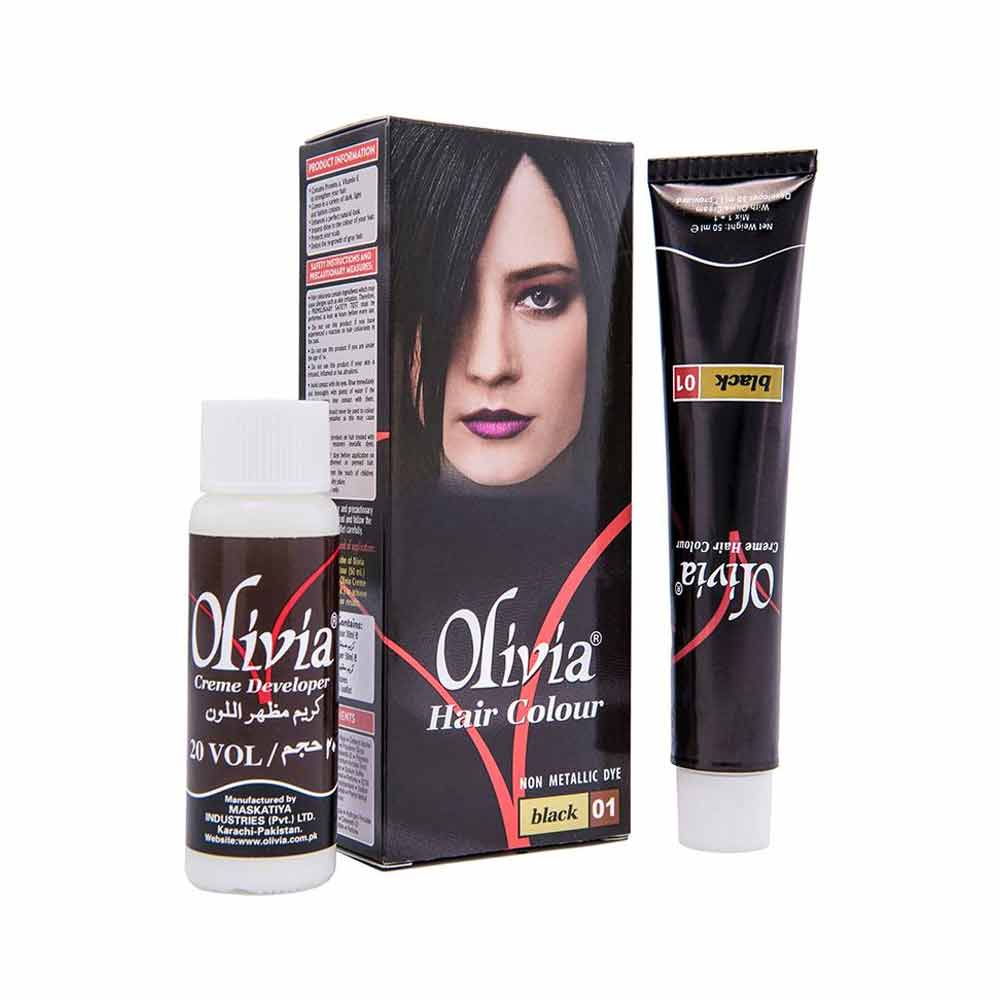 Olivia Hair Color 01 Black 50ml