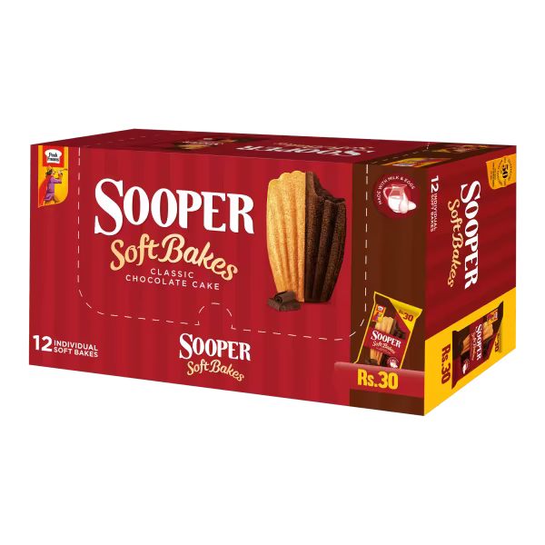 Peek Freans Sooper Soft Bake Chocolate Cake Rs. 30 Box (Pack x 12)