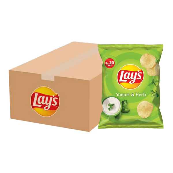 Lay's Yogurt & Herb Rs. 20 Carton (80 Packs)