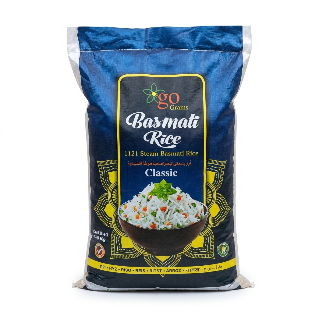 1121 Steam Basmati Rice (25 Kilogram Bag)