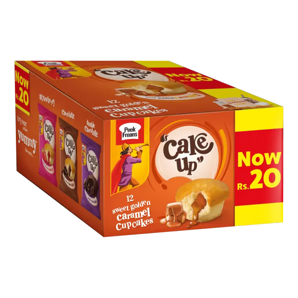 Peek Freans CakeUp Caramel Rs. 20 Box (12 Packs)