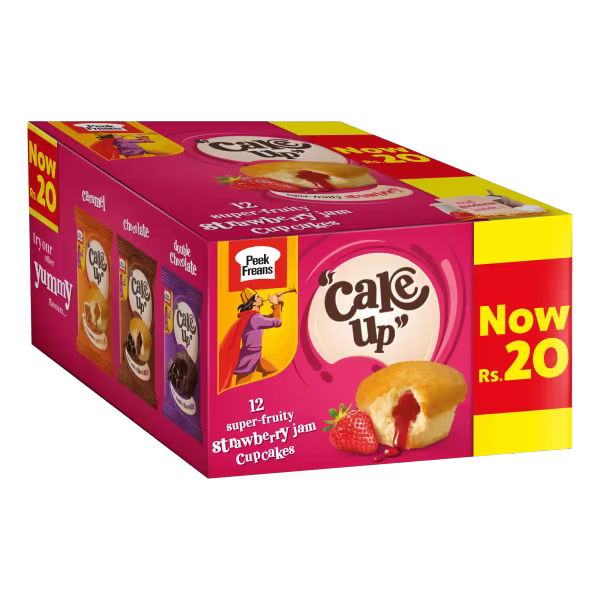 Peek Freans CakeUp Strawberry Rs. 20 Box (12 Packs)