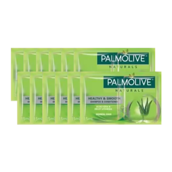 Palmolive Shampoo Green Healthy & Smooth 4 ml Sachet x 12