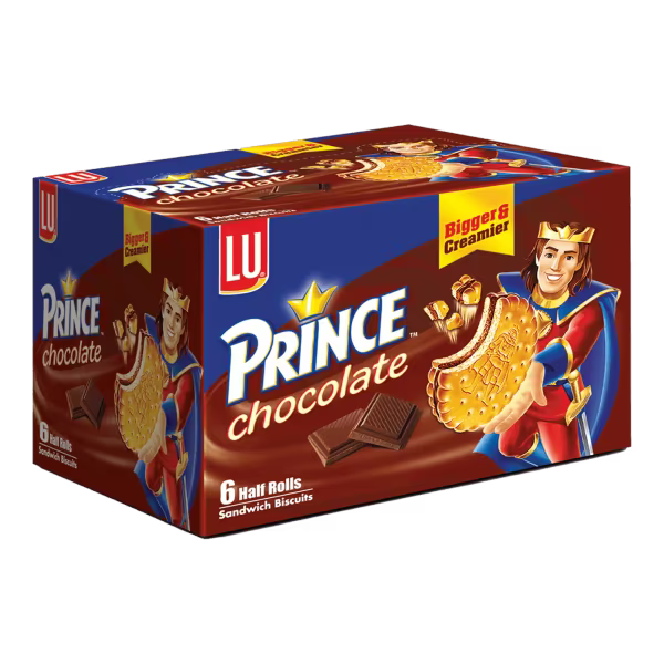 Prince Chocolate Sandwich Biscuit Box Rs. 50 (6 pcs)